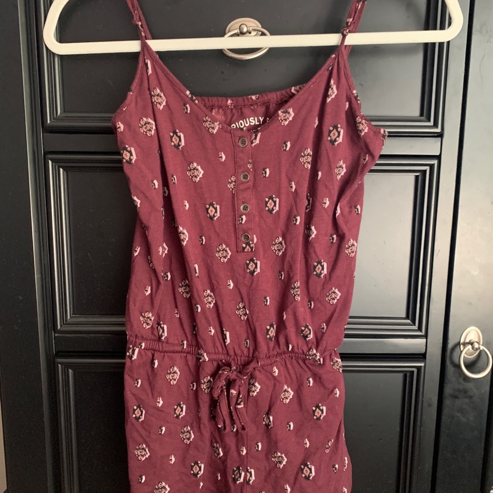 plum colored aeropostale romper